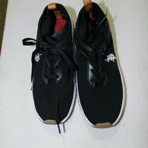 USPA U.S. Polo Association NW7901 FAB-K women's lace-up running shoe, black, sz6